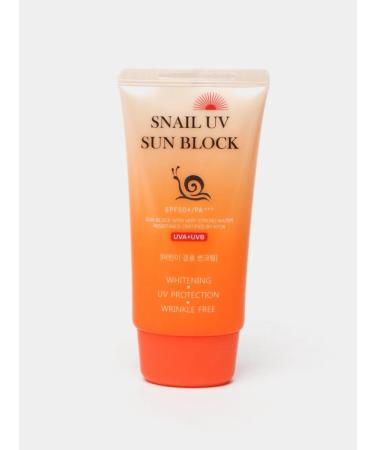 Jigott Snail -shaped face cream Snail Uv Sun Block SPF50+ 70 ml - Buy Online on GoSupps.com