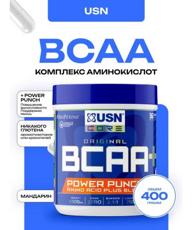 USN BCAA amino acids (BCAA) + Power Punch 400g Mandarin