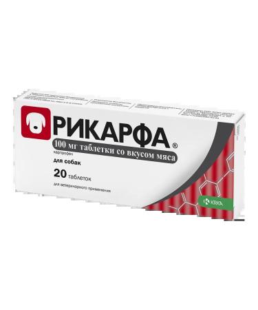 KRKA Rikrfa 100mg anti -inflammatory dog tablets 20pcs