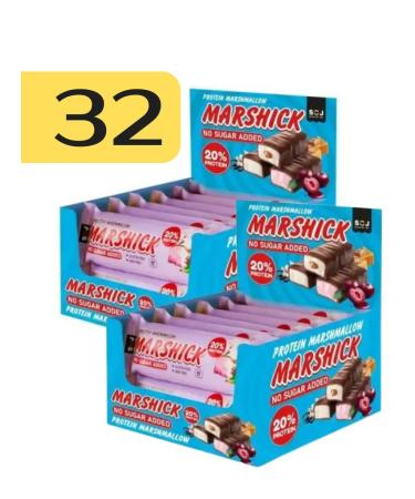 SOJ Protein Batonchiki Marshick with cherry _ 32 pcs - Buy Online on GoSupps.com