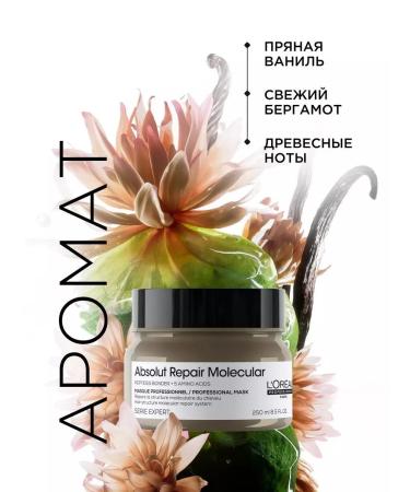 L'Oreal Professionnel ABSOLUT REPAIR MOLECULAR 250 hair restoration mask - Buy Online on GoSupps.com