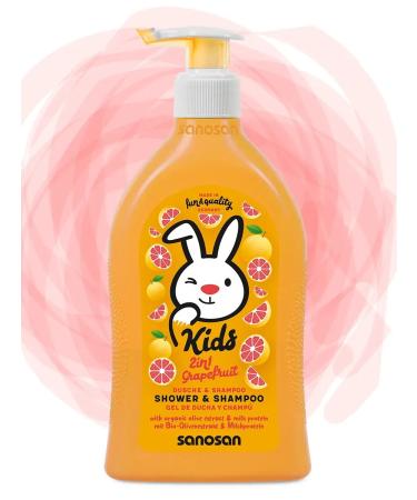 SANOSAN Children's shampoo without tears - Grapefruit shower gel 800 ml - Buy Online on GoSupps.com