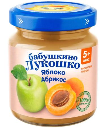 grandma's basket Puree apple apricot 5+ months 100 g (6 pieces) - Buy Online on GoSupps.com