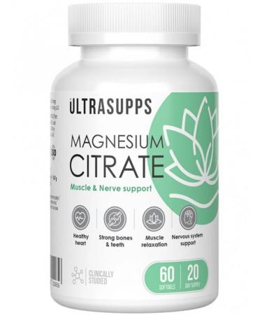 UltraSupps Magnesi Magnesium Citrate 60 capsules - Buy Online on GoSupps.com