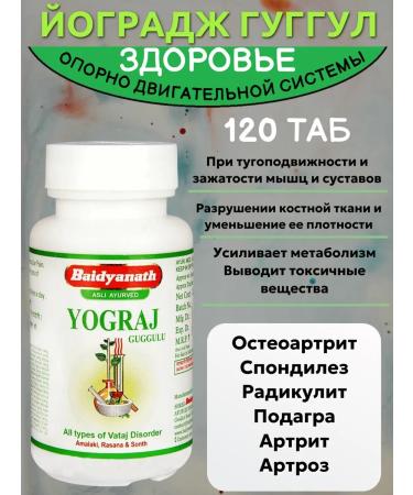 Baidyanath Yogaraj Guggul Yograj Guggulu for joints 120 tab