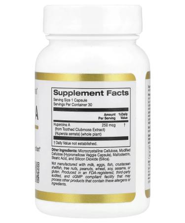 California Gold Nutrition Gepersin a 250 g 30 Huperzine a capsules - Buy Online on GoSupps.com