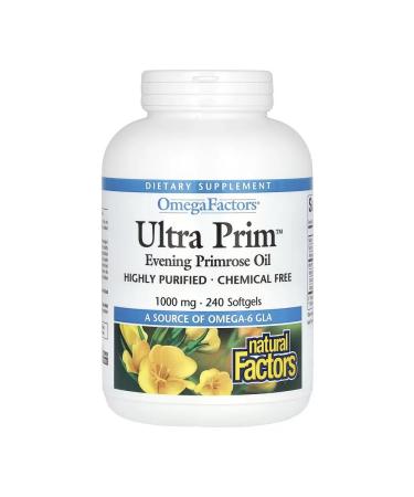 Natural Factors Oil Priguration of the Evening Ultra Prim 1000 mg 240 capsules - Buy Online on GoSupps.com