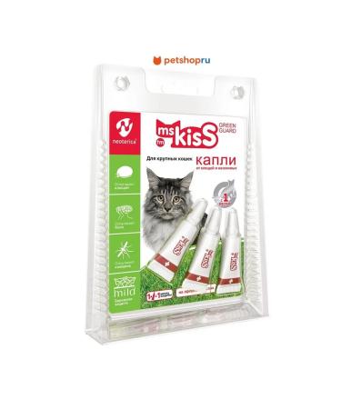 Ms Kiss Replaced drops for large cats of more than 2 kg 3x2.5 ml