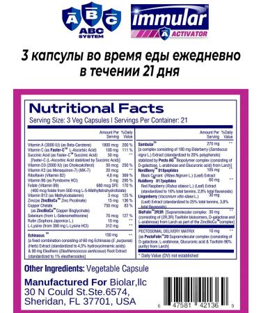 BIOLAR Immune Activator No. 63 - Vitamins for immune support - Buy Online on GoSupps.com