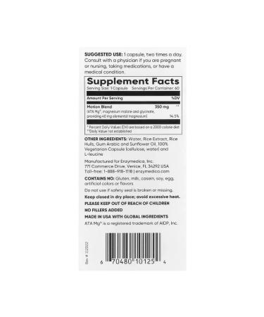 enzymedica Magnesium movement 60 capsules - Buy Online on GoSupps.com
