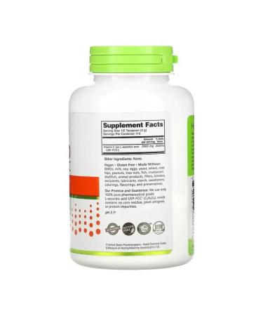 NutriBiotic Ascorbic acid pure vitamin C 227 g - Buy Online on GoSupps.com