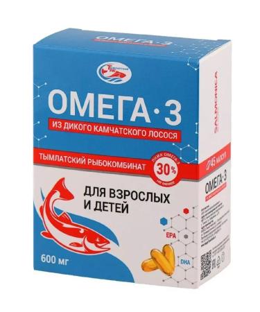 Salmonica Omega -3 wild Kamchatka salmon 45 600 mg -6 pcs - Buy Online on GoSupps.com