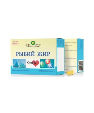 Mirrolla Fish oil with vitamin A D E-3 pcs - Buy Online on GoSupps.com