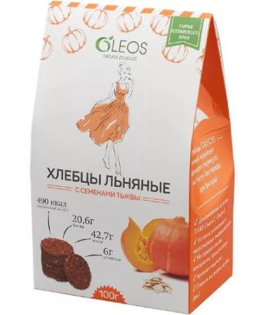 HEALTH Linen breads with pumpkin seeds 100.0-3 pcs - Buy Online on GoSupps.com