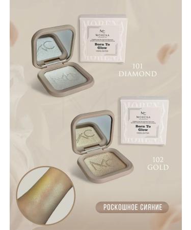 Morena Cosmetics Highlighter for the face and body dry 102 Gold - Buy Online on GoSupps.com