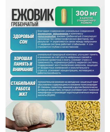 Lifestyle Ezhovik comb 100% fruit body 90 capsules - Buy Online on GoSupps.com