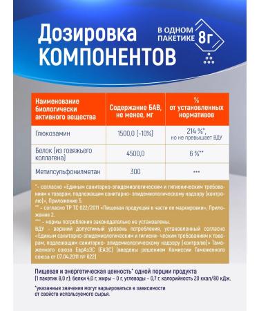 Arthrasil Collagen with glucosamine and MSM 20 Sasha - Buy Online on GoSupps.com