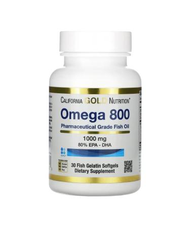 California Gold Nutrition Omega 800 80% EPK and DGK 1000 mg