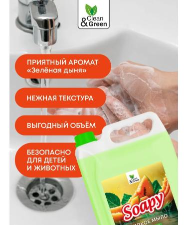 Clean&Green Liquid soap "soapy" green melon 5 liters. (Pand) - Buy Online on GoSupps.com