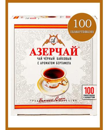 Azerchay Black bayhamic tea with bergamot in bags 100 pcs