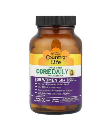 Country Life Core Daily-1 multivitamins for women over 50 years old 60 tab - Buy Online on GoSupps.com