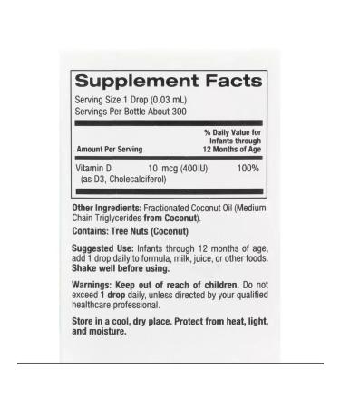 California Gold Nutrition Vitamin D Baby D3 for children - Buy Online on GoSupps.com