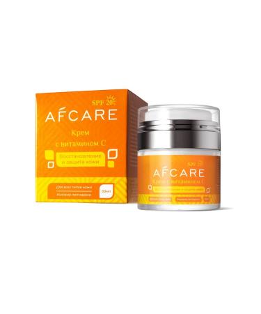 AFCARE Facial cream with peptides and vitamin C (SPF 20) - Buy Online on GoSupps.com