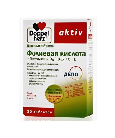 Doppelherz Folic acid +B6 B12 C E 30 table