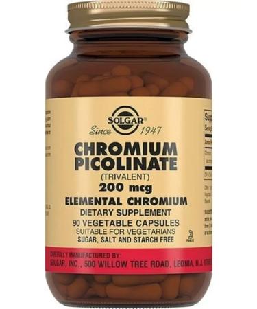 SOLGAR Chromium picoline 90 capsules