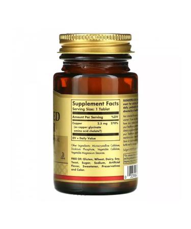 SOLGAR Chelate Copper - Buy Online on GoSupps.com