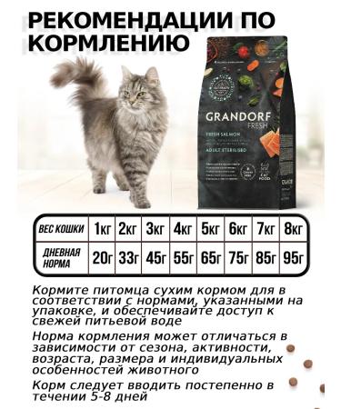 Grandorf Feed for sterilized cats with salmon and battting 2 kg - Buy Online on GoSupps.com