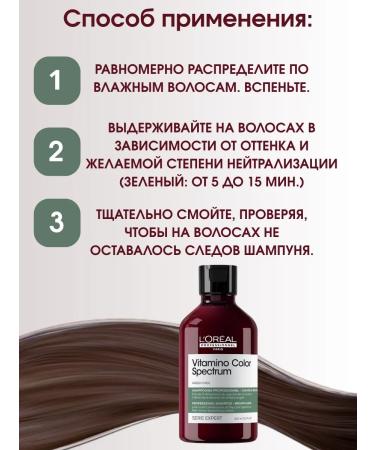 L'Oreal Professionnel L'REAL VITAMINO Color Spectrum Green shampoo 300 ml - Buy Online on GoSupps.com