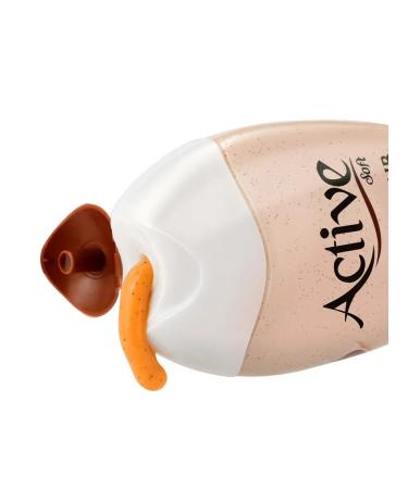 ACTIVe Gel-scrub for shower Women's "Milk and Coffee Extract" 400 ml - Buy Online on GoSupps.com