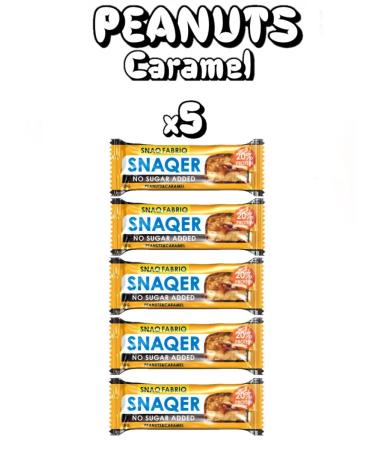 BombBar SNAQR Baton -shaped 5x50g peanuts and caramel