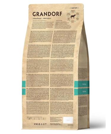 Grandorf Dry feed Adult Indoor for home cats 4 meat 2kg - Buy Online on GoSupps.com