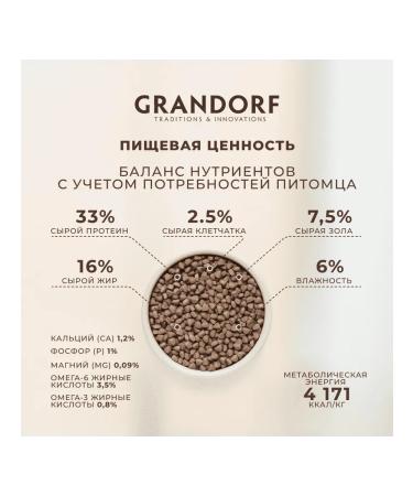 Grandorf Skin & Coat food for cats for skin and wool fish 2kg - Buy Online on GoSupps.com