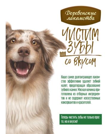 Country delicacies The treat for dogs "Brush the teeth" Twister with beef 100g - Buy Online on GoSupps.com