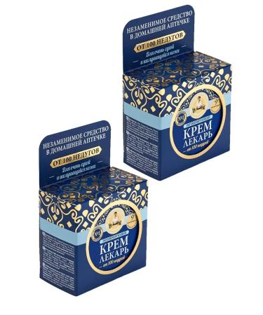 Grandma Agafia's Recipes Cream healer for dry body body regenerative 2x100 ml