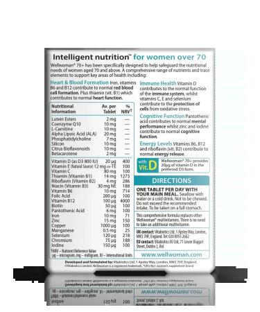 Vitabiotics Wellwoman 70+ (Velvumen 70+) 30 tablets England - Buy Online on GoSupps.com