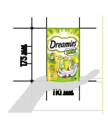 DREAMIES A treat for adult cats with mint and chicken 60g - Buy Online on GoSupps.com