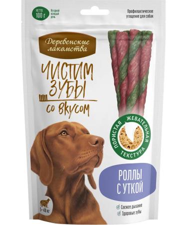 Country delicacies The treat for dogs "brush our teeth" rolls with a duck 8pcs - Buy Online on GoSupps.com