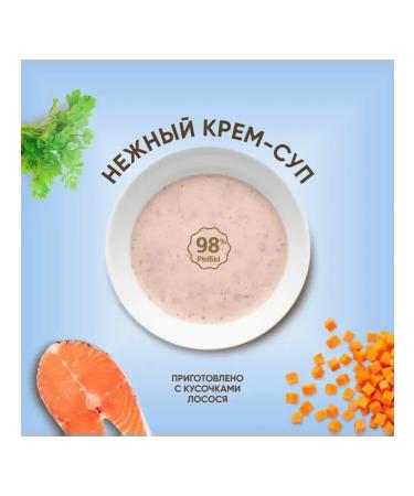 Titbit Cream-soup for cats with pieces of salmon of salmon captive 10 g x 10 pcs - Buy Online on GoSupps.com