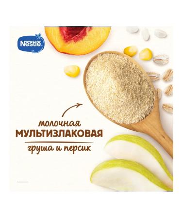 Nestle Porridge milk pear and peach from 6 months. 200g 9 pcs - Buy Online on GoSupps.com
