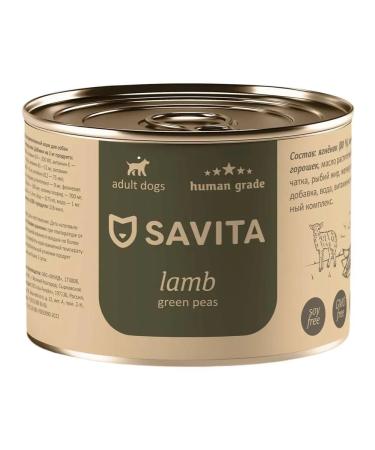 SAVITA Canned food for dogs lambs green peas 24 pcs x 240 g