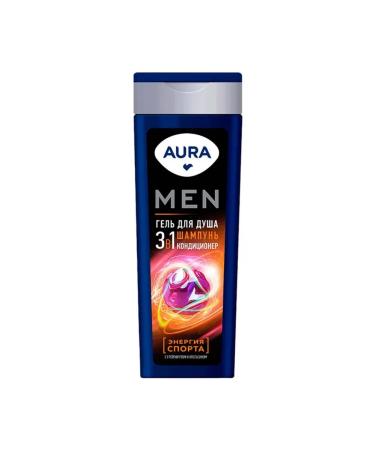 Aura Shower gel 3B1 Sports energy 380 ml 3 pcs - Buy Online on GoSupps.com