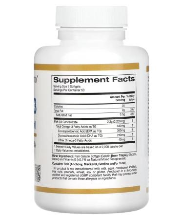 California Gold Nutrition California Gold Omega-3 premium quality fish oil - Buy Online on GoSupps.com