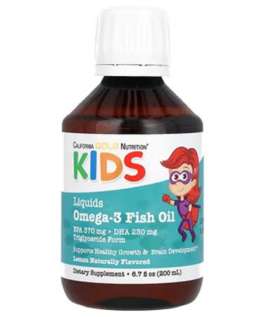 California Gold Nutrition Omega 3 children's omega 3 200 ml fish oil for children