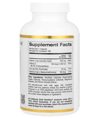 California Gold Nutrition Immune 4 a means to strengthen immunity 180 capsules - Buy Online on GoSupps.com