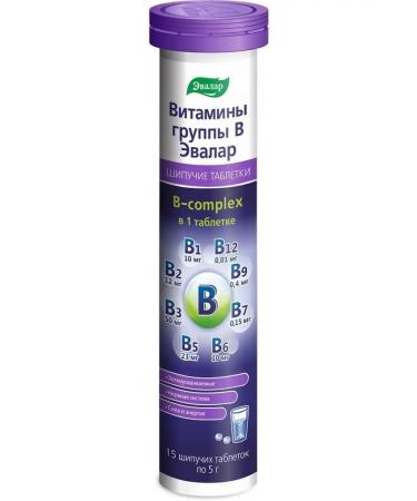 Evalar B vitamins sparkling tablets No. 15 - Buy Online on GoSupps.com