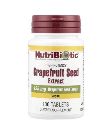 NutriBiotic GSE grapefruit bones extract 125 mg 100 tablets